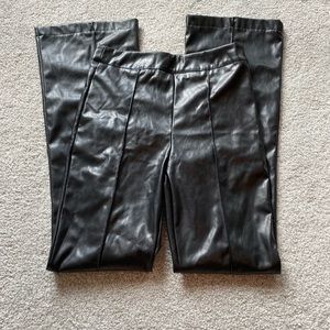 Princess Polly high waisted flared leather pants